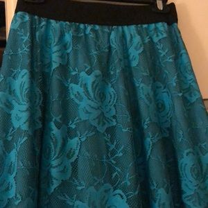 LuLaRoe Small Lucy (lace maxi) turquoise BNWT